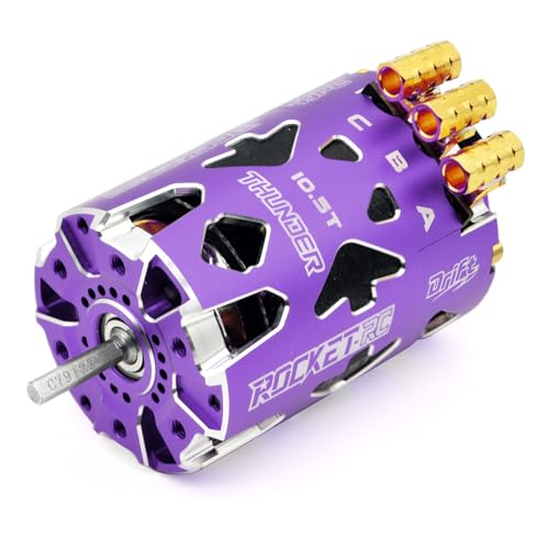 Surpass Hobby Rocket RC Thunder Power 540 Drift Sensormotor für 1/10 RC Auto Lila (10.5T) von Surpass Hobby USA