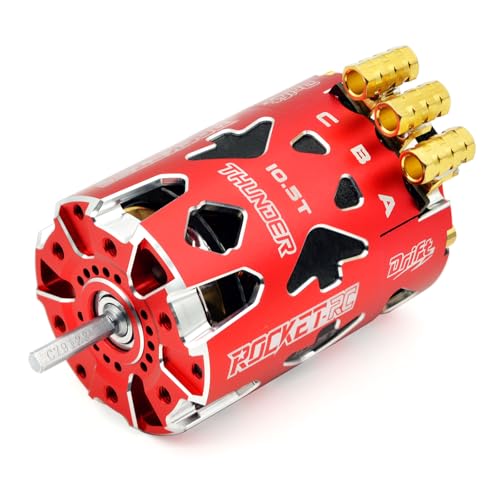 Surpass Hobby Rocket RC Thunder Power 540 Drift Sensormotor für 1/10 RC Auto Rot (10.5T) von Surpass Hobby USA