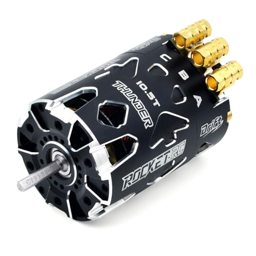 Surpass Hobby Rocket RC Thunder Power 540 Drift Sensormotor für 1/10 RC Auto Schwarz (10.5T) von Surpass Hobby USA