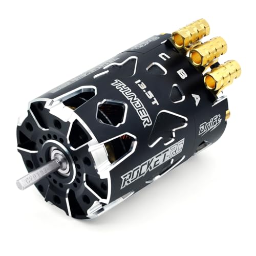 Surpass Hobby Rocket RC Thunder Power 540 Drift Sensormotor für 1/10 RC Auto Schwarz (13.5T) von Surpass Hobby USA