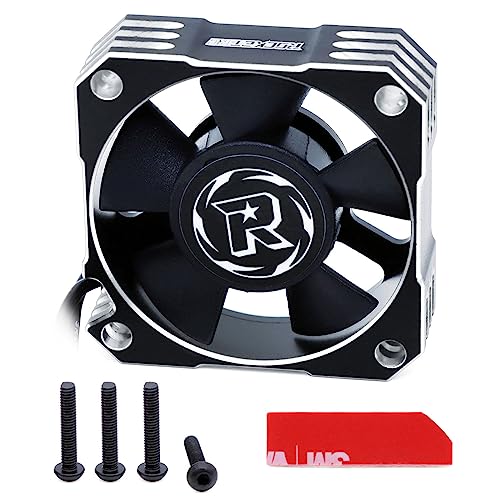 Surpass-Motor-Lüfter, 21000 U/min, RC-Motor-Kühlkörper, 35 mm, ESC-Lüfter für RC Auto 1/8 1/10 1/12 Maßstab 42 mm, bürstenloser Motor (schwarz + silber) von Surpass Hobby USA