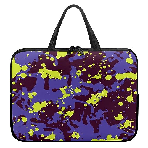 Surwin Laptop Hülle Tasche, Aquarell Stil Laptop Hüllen Wasserdicht Stoßfest Laptoptasche mit Griff und Reißverschluss Laptophülle Langlebig Rundumschutz Notebook Sleeve (Lila,13 Zoll) von Surwin