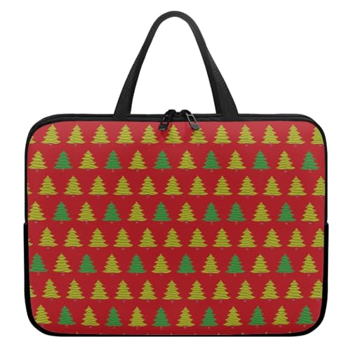 Surwin Laptop Hülle Tasche, Weihnachtsbaum Muster Laptop Hüllen Wasserdicht Laptoptasche mit Griff und Reißverschluss Laptophülle Stoßfest Notebook Sleeve Rundumschutz (15 Zoll,Weihnachtsbaum) von Surwin