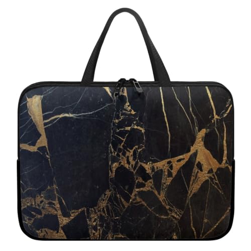 Surwin Laptoptasche 10-17 Zoll, Laptop-Taschen, Laptop Tasche Business Büro Arbeit Computertasche, Schlanke Notebook Tasche für Herren & Frauen (Marmor Gold,10") von Surwin