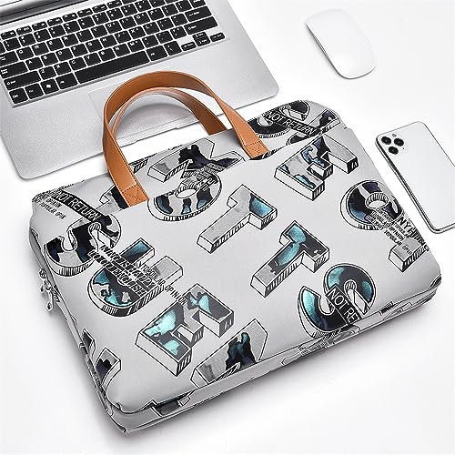 Surwin Laptoptasche Wasserdicht Stoßfest Laptop Taschen Große Kapazität Mehrere Fächer Business Büro Arbeit Computertasche, Schlanke Notebook Tasche für Herren Frauen (15.6 Zoll,Grau) von Surwin