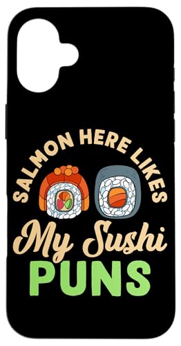 Salmon Here Likes My Sushi Puns Sushi Design für Fischfresser Hülle für iPhone 16 Plus Salmon Here Likes My Sushi Puns Sushi Design für Fischfresser Hülle für iPhone 16 Plus von Sushi Designs For Sushi Eater