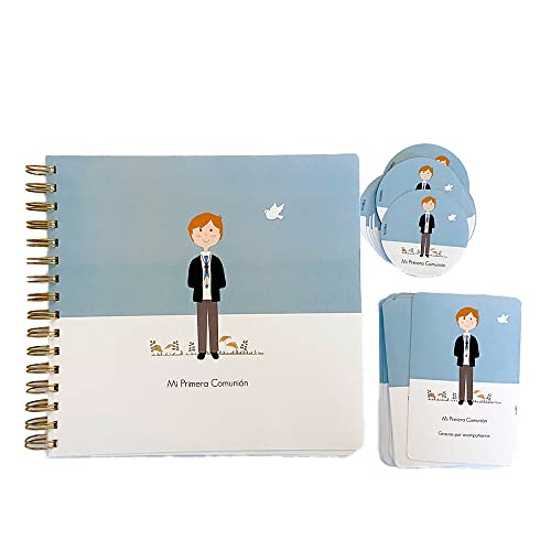 Susiko Kommunions-Set für Kinder | 20 Erinnerungen + 1 Album + 10 runde Geschenk-Aufkleber | Premium-Qualität und liebevolles Design von Susiko