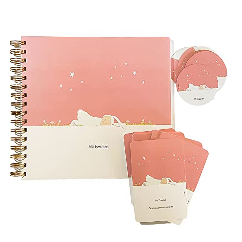 Susiko Taufe Pack für Mädchen, 20 Erinnerungen + 1 Album + 10 runde Geschenk-Aufkleber | Premium-Qualität und liebevolles Design von Susiko