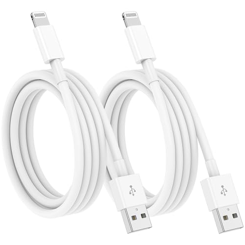 2 m 2 Stück Original Apple iPhone Kabel MFi-zertifiziert, Ladekabel iPhone USB Lightning 2 Meter schnell kompatibel mit iPhone 14 13 12 11 Pro Max/Mini/XS/8/7/6 Plus/SE/iPad von Susnwere