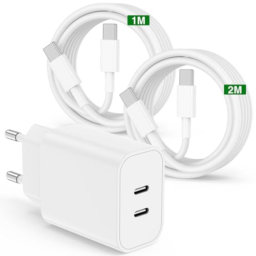 Schnellladegerät iPhone 16 15 Apple Original, MFi-zertifiziert 20 W Duales Ladegerät USB C und USB C auf USB C Kabel 1 m + 2 m Netzteil für iPhone 16 15 Pro Max/16 Plus/iPad Pro 12.9 Schnellladegerät iPhone 16 15 Apple Original, MFi-zertifiziert 20 W Duales Ladegerät USB C und USB C auf USB C Kabel 1 m + 2 m Netzteil für iPhone 16 15 Pro Max/16 Plus/iPad Pro 12.9 von Susnwere