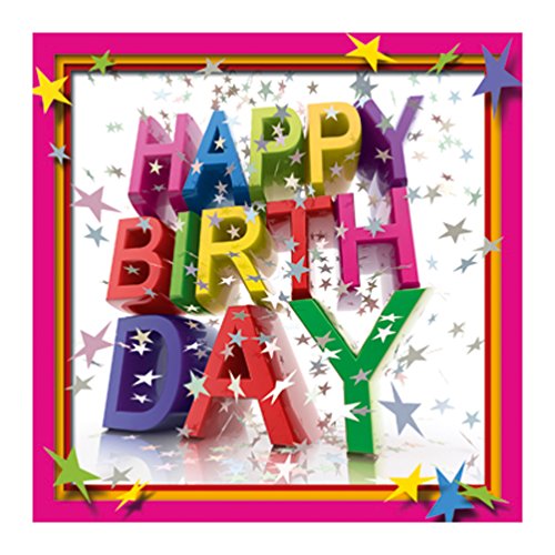 Susy Card Glückwunschkarte Geburtstag 3D Stars, 1 Stück in Folie von Susy Card