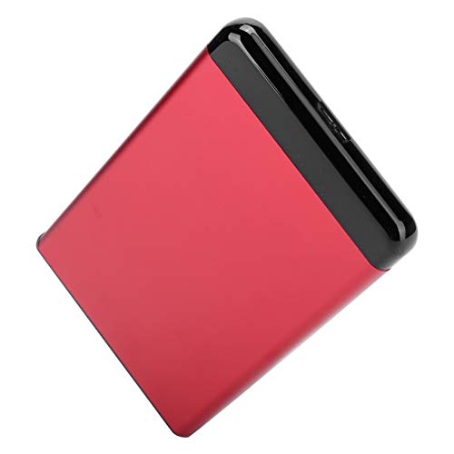 Sutinna Externes USB-Festplattengehäuse,Mobile Festplattenbox USB3.0 Tragbares 2,5-Zoll-SSD/HDD-SATA-Gehäuse aus Aluminiumlegierung 8 TB(rot) von Sutinna