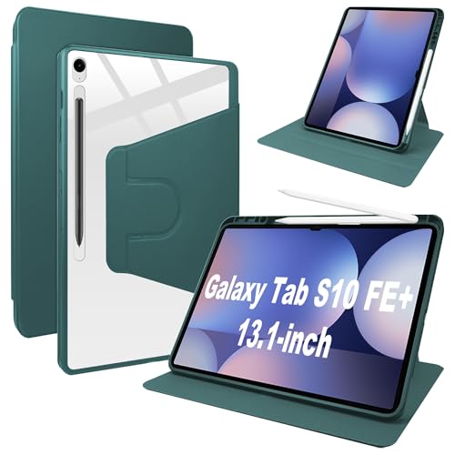 Suttkue Schutzhülle für Samsung Galaxy Tab S10 FE+/S10 FE Plus, PC, 360° drehbar, mit Stiftschlitz, leicht, kratzfest, grün, für Galaxy Tab S10 FE Plus 13,3 Zoll 2025 Suttkue Schutzhülle für Samsung Galaxy Tab S10 FE+/S10 FE Plus, PC, 360° drehbar, mit Stiftschlitz, leicht, kratzfest, grün, für Galaxy Tab S10 FE Plus 13,3 Zoll 2025 von Suttkue