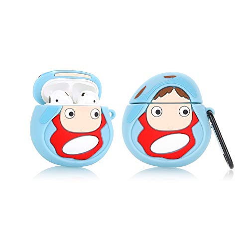 Silikon Cartoon Hülle mit Schlüsselanhänger für Airpods 1 und 2, Sublg 3D Animation Charakter Design Niedliche Hülle Schutzhüllen Zubehör Kompatibel mit AirPods Kopfhörer von Suublg