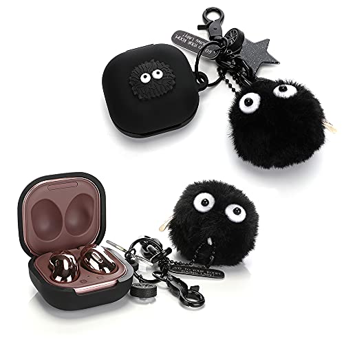 Suublg Schutzhülle für Samsung Galaxy Buds FE (2023) / Buds2 Pro (2022) / Buds 2 (2021) / Buds Pro (2021) / Buds Live (2020) Ohrhörer mit Puppenband, niedliches Cartoon-Design, kabellose Silikon-Hülle von Suublg