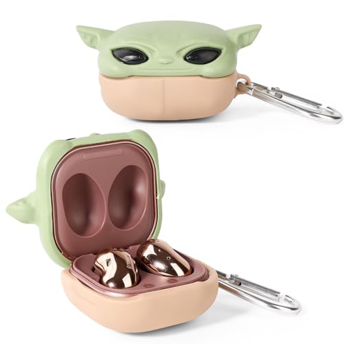 Suublg Silikon-Ohrhörer-Schutzhülle mit Schlüsselanhänger für Samsung Galaxy Buds2 Pro Ohrhörer (2022)/Galaxy Buds 2 (2021)/Galaxy Buds Pro (2021)/Galaxy Buds Live Kopfhörer (2020) (AlienYD) von Suublg