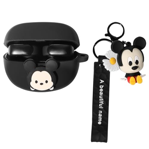 Suublg Süße Schutzhülle für neue Bose-Ohrhörer (2024), Silikon-Ladehülle, stoßfeste Schutzhülle mit Cartoon-Puppe, Anti-Verlust-Umhängeband für Mädchen, Jungen, Teenager (Mickey) von Suublg