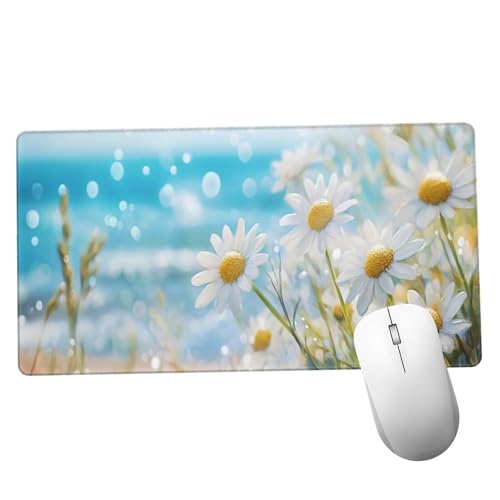 Mauspad Blau Mousepad XXL 1200x600x3mm Mauspad gaming Vernähte Kanten Wasserdicht Anti-Rutsch, Tischunterlage Size Groß, Erweiterter Schreibtisch Schutz Schreibtischunterlage für Office Blume Y1449 Mauspad Blau Mousepad XXL 1200x600x3mm Mauspad gaming Vernähte Kanten Wasserdicht Anti-Rutsch, Tischunterlage Size Groß, Erweiterter Schreibtisch Schutz Schreibtischunterlage für Office Blume Y1449 von Suuiizaa