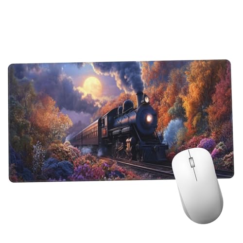 Mauspad Zug Schreibtisch Unterlegmatte XXL 600x300x3mm Desk Protector Matte mit Anti-Rutsch Basis,Mouse Pad Wasserdicht und Langlebig,für Gaming,Büro,Verbessert Präzision Geschwindigkei Wolken Y1286 von Suuiizaa