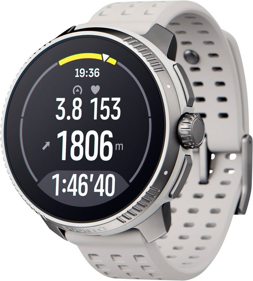 Suunto Race Edelstahl Smartwatch (3,63 cm/1,43 Zoll, Wear OS by Google) von Suunto