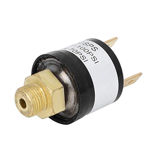 Suuonee Luftkompressor-Steuerschalter, automatisches Luftdruck-Steuerschaltventil 70-100PSI für Luftkompressorpumpe, Edelstahl von Suuonee