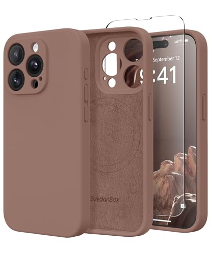 SuydanBox Schutzhülle für iPhone 15 Pro, kompatibel mit MagSafe, Kameraschutz, Displayschutzfolie, schlanke, stoßfeste Schutzhülle, weiches kratzfestes Mikrofaserfutter, Hellbraun SuydanBox Schutzhülle für iPhone 15 Pro, kompatibel mit MagSafe, Kameraschutz, Displayschutzfolie, schlanke, stoßfeste Schutzhülle, weiches kratzfestes Mikrofaserfutter, Hellbraun von SuydanBox