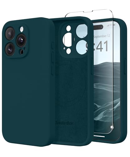 SuydanBox Schutzhülle für iPhone 15 Pro Max, kompatibel mit MagSafe, Kameraschutz, Displayschutzfolie, schlanke, stoßfeste Schutzhülle, weiches kratzfestes Mikrofaserfutter, Dunkelblau SuydanBox Schutzhülle für iPhone 15 Pro Max, kompatibel mit MagSafe, Kameraschutz, Displayschutzfolie, schlanke, stoßfeste Schutzhülle, weiches kratzfestes Mikrofaserfutter, Dunkelblau von SuydanBox