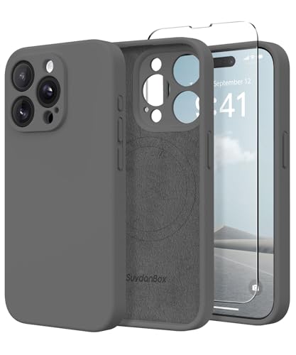 SuydanBox Magnetische Schutzhülle für iPhone 15 Pro Max, kompatibel mit MagSafe, vollständiger Kameraschutz, Displayschutzfolie, stoßfeste Silikon-Schutzhülle für iPhone 15 Pro Max 6,7 Zoll, SuydanBox Magnetische Schutzhülle für iPhone 15 Pro Max, kompatibel mit MagSafe, vollständiger Kameraschutz, Displayschutzfolie, stoßfeste Silikon-Schutzhülle für iPhone 15 Pro Max 6,7 Zoll, von SuydanBox