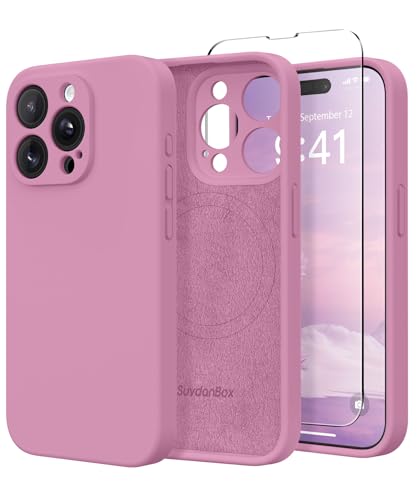 SuydanBox Silikon-Schutzhülle für iPhone 15 Pro Max, kompatibel mit MagSafe, Kameraschutz, Displayschutzfolien, schlanke, stoßfeste Schutzhülle, SchwarzeJohannisbeere SuydanBox Silikon-Schutzhülle für iPhone 15 Pro Max, kompatibel mit MagSafe, Kameraschutz, Displayschutzfolien, schlanke, stoßfeste Schutzhülle, SchwarzeJohannisbeere von SuydanBox
