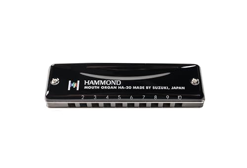 Suzuki HA20DB Hammond Mundharmonika, des, diatonisch, 10 Löcher, Schwarz Suzuki HA20DB Hammond Mundharmonika, des, diatonisch, 10 Löcher, Schwarz von Suzuki