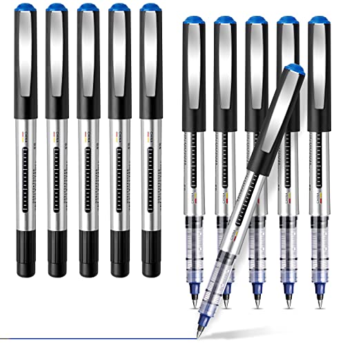 10 Stück Gel-Roller, schnell trocknend, 0,5 mm, für Schule, Arbeit, Zuhause und Büro (blau) von Svalor