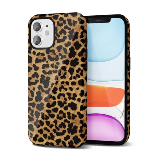 Svanove Cheetah Print Handyhülle für iPhone 11 Hülle Leopard Trendy Muster, Braun Khaki von Svanove
