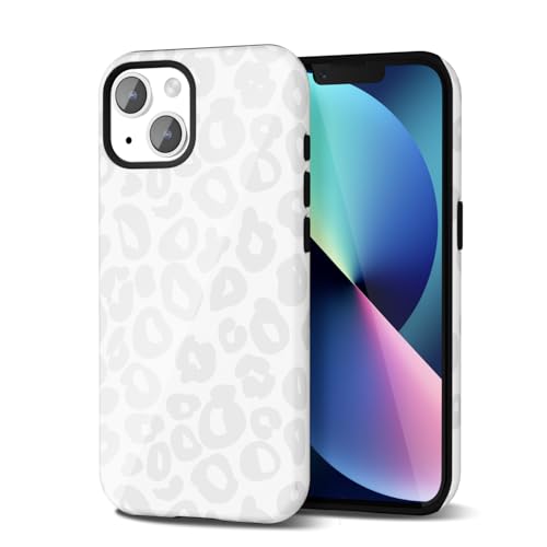 Svanove Cheetah Print Handyhülle für iPhone 13/ iPhone 14 Hülle Leopard Trendy Muster, Weiß von Svanove