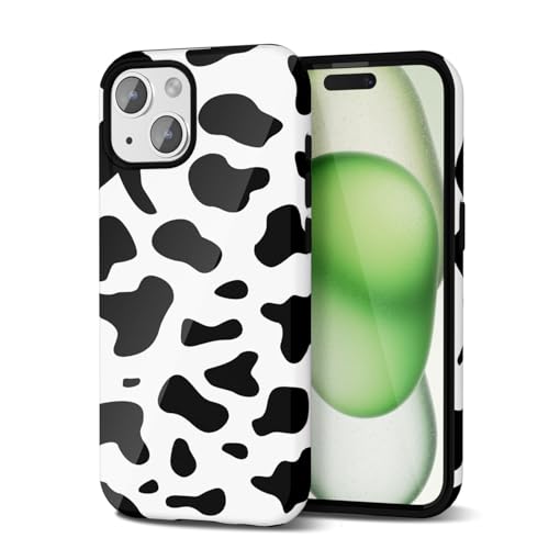 Svanove Kuh Print Handyhülle für iPhone 14 Plus/iPhone 15 Plus Hülle Trendy Muster, Schwarz Svanove Kuh Print Handyhülle für iPhone 14 Plus/iPhone 15 Plus Hülle Trendy Muster, Schwarz von Svanove