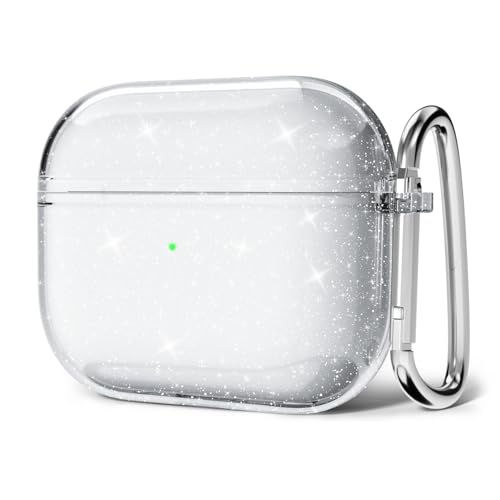 Svanove Schutzhülle für Airpods 4, transparent, glitzernd, niedlich, mit Schlüsselanhänger, Hartschale, Y2K, trendig, ästhetisch, glänzend, für Damen und Mädchen, transparent Svanove Schutzhülle für Airpods 4, transparent, glitzernd, niedlich, mit Schlüsselanhänger, Hartschale, Y2K, trendig, ästhetisch, glänzend, für Damen und Mädchen, transparent von Svanove
