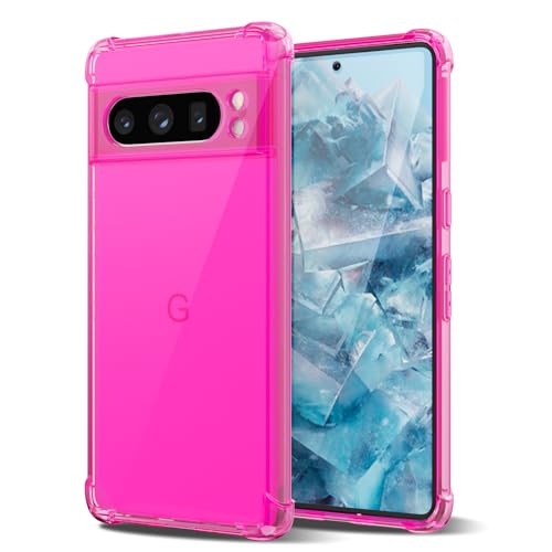 Svanove for Google Pixel 8 Pro Phone Case Clear, Transparent Thin Slim Flexible TPU Cute Cover Aesthetic Design, Soft Silicone for Women Girl, Non-Yellowing Protective Bumper, HotPink Svanove for Google Pixel 8 Pro Phone Case Clear, Transparent Thin Slim Flexible TPU Cute Cover Aesthetic Design, Soft Silicone for Women Girl, Non-Yellowing Protective Bumper, HotPink von Svanove
