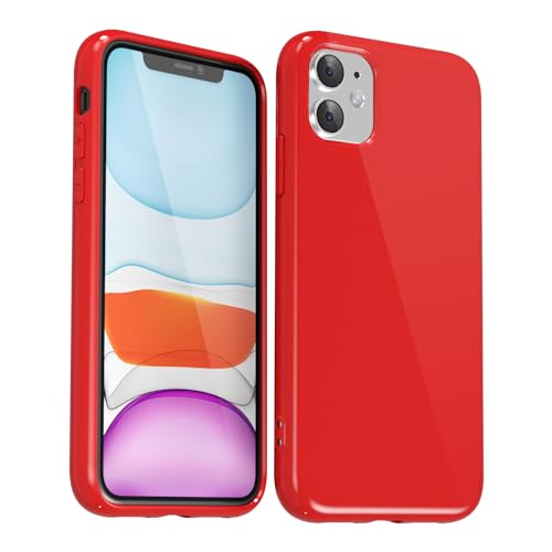Svanove für iPhone 11 Hülle Silikon, Dünn Handyhülle Einfarbig Glatt Gummi Gel Original, Weich TPU Slim Case Leicht Schutz Stoßfest Kameraschutz Schutzhülle, Rot Svanove für iPhone 11 Hülle Silikon, Dünn Handyhülle Einfarbig Glatt Gummi Gel Original, Weich TPU Slim Case Leicht Schutz Stoßfest Kameraschutz Schutzhülle, Rot von Svanove
