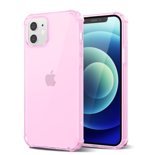 Svanove für iPhone 12 Mini Hülle Durchsichtig, Transparent Handyhülle Kameraschutz, Klar Farbig Dünn Schutz Silikon Schutzhülle Stoßfest Weich Gummi Clear Slim TPU Case, Klar Rosa von Svanove