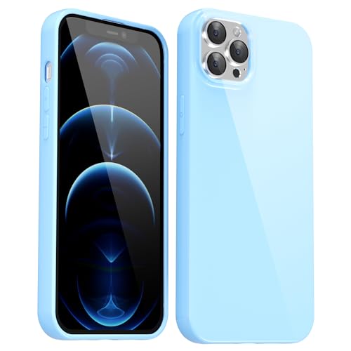Svanove für iPhone 12 Pro Max Hülle Silikon, Dünn Handyhülle Einfarbig Glatt Gummi Gel Original, Weich TPU Slim Case Leicht Schutz Stoßfest Kameraschutz Schutzhülle, Hellblau Svanove für iPhone 12 Pro Max Hülle Silikon, Dünn Handyhülle Einfarbig Glatt Gummi Gel Original, Weich TPU Slim Case Leicht Schutz Stoßfest Kameraschutz Schutzhülle, Hellblau von Svanove