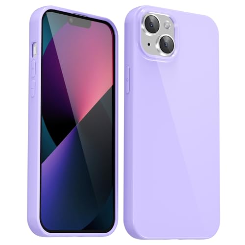 Svanove für iPhone 13 Mini Hülle Silikon, Dünn Handyhülle Einfarbig Glatt Gummi Gel Original, Weich TPU Slim Case Leicht Schutz Stoßfest Kameraschutz Schutzhülle, Lila Flieder von Svanove
