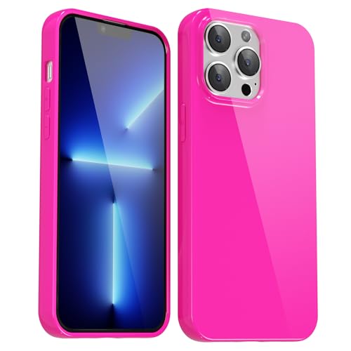 Svanove für iPhone 13 Pro Max Hülle Silikon Case, Bunt Weich TPU Ultra Dünn Handyhülle Einfarbig Handy Hülle Mädchen Frauen, Glatt Plastik Schutzhülle Slim Silikonhülle Gummi, Neon Pink Rosa Pink Svanove für iPhone 13 Pro Max Hülle Silikon Case, Bunt Weich TPU Ultra Dünn Handyhülle Einfarbig Handy Hülle Mädchen Frauen, Glatt Plastik Schutzhülle Slim Silikonhülle Gummi, Neon Pink Rosa Pink von Svanove