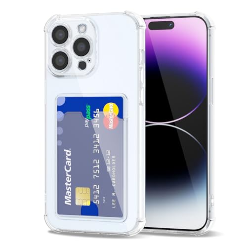 Svanove für iPhone 14 Pro Max Hülle Durchsichtig mit Kartenfach, Transparent Kartenhalter Kameraschutz Handyhülle, Dünn Schutz Silikon Geldbörse Schutzhülle Stoßfest Slim Wallet Case, Klar Svanove für iPhone 14 Pro Max Hülle Durchsichtig mit Kartenfach, Transparent Kartenhalter Kameraschutz Handyhülle, Dünn Schutz Silikon Geldbörse Schutzhülle Stoßfest Slim Wallet Case, Klar von Svanove