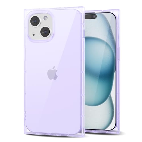 Svanove für iPhone 15 Plus Hülle Durchsichtig Quadratisch, Transparent Rechteckig Square Handyhülle Kameraschutz, Klar Farbig Dünn Schutz Silikon Schutzhülle Stoßfest Weich Clear Case, Lila Flieder Svanove für iPhone 15 Plus Hülle Durchsichtig Quadratisch, Transparent Rechteckig Square Handyhülle Kameraschutz, Klar Farbig Dünn Schutz Silikon Schutzhülle Stoßfest Weich Clear Case, Lila Flieder von Svanove