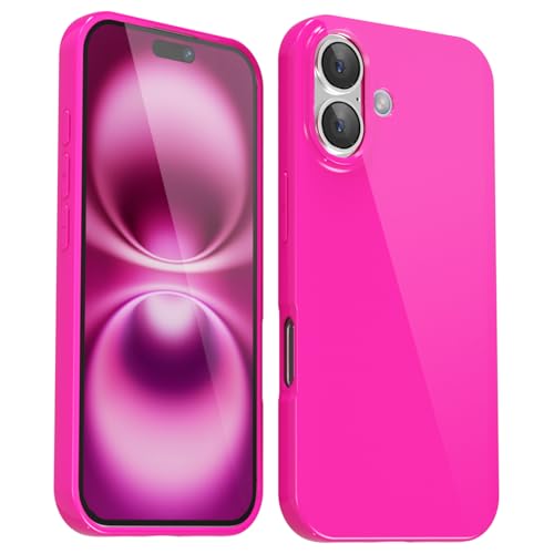 Svanove für iPhone 16 Plus Hülle Silikon, Dünn Handyhülle Einfarbig Glatt Gummi Gel Original, Weich TPU Slim Case Leicht Schutz Stoßfest Kameraschutz Schutzhülle, Leuchtend Neon Pink Svanove für iPhone 16 Plus Hülle Silikon, Dünn Handyhülle Einfarbig Glatt Gummi Gel Original, Weich TPU Slim Case Leicht Schutz Stoßfest Kameraschutz Schutzhülle, Leuchtend Neon Pink von Svanove