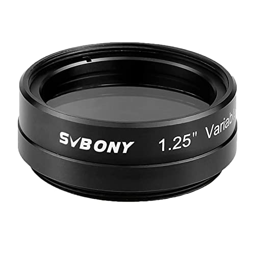 Svbony SV128 Variabler Polarisationsfilter 1.25", Teleskopfilter Metallrand Optische Glaslinse, Erhöht den Kontrast Beseitigt Blendungen, für Beobachten Mond Venus Helle Doppelsterne Planeten von Svbony