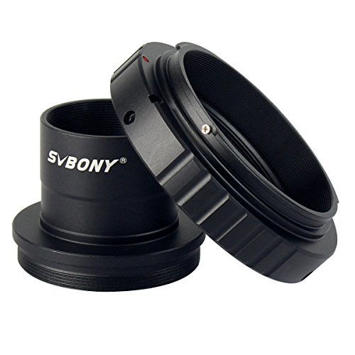 Svbony Teleskop Kamera Adapter, T-Adapter und T2 Adapter 1,25", Aluminium T-Ring Adapter Kompatibel mit Canon EOS Rebel SLR DSLR von Svbony