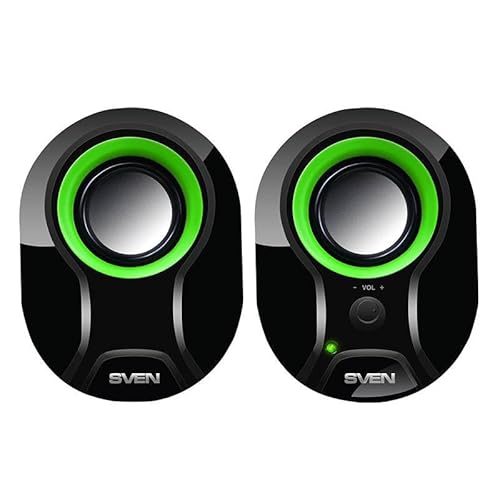 Speakers SVEN 290, 5W USB (black-green) von Sven