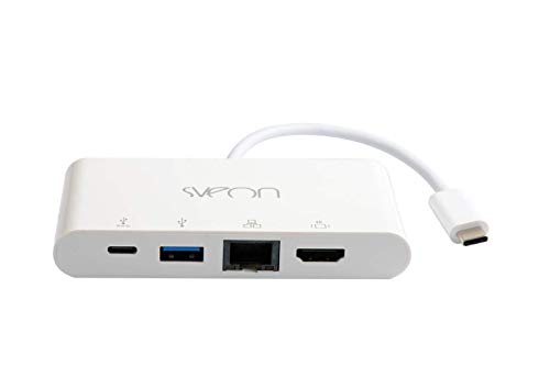 Sveon SCT504 USB 3.1 Typ C Dockingstation mit HDMI 4K, Gigabit Ethernet und USB C Ladeanschluss & Daten von Sveon