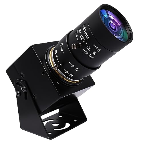 SVPRO 8 MP USB-Kamera, manueller Fokus, Webcam mit variablem 5–50 mm CS-Objektiv, 10-facher Zoom, externe Kamera für Laptop, PC, Computer, Plug-and-Play, UVC-Kamera von Svpro