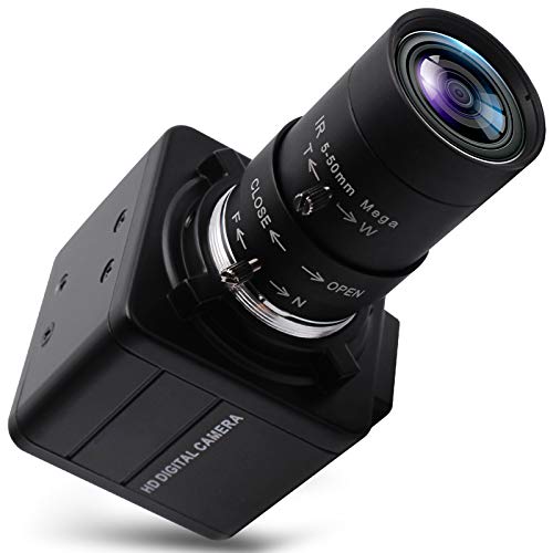 Svpro 2,0 Megapixel USB Webkamera Full HD Webcam mit 5-50mm Objektiv mit manuellem Zoom Mini USB mit Kamera 10X Optischer Zoom Kamera 30fps/60fps/100fps CMOS OV2710 PC DesktopKamera 1080P von Svpro